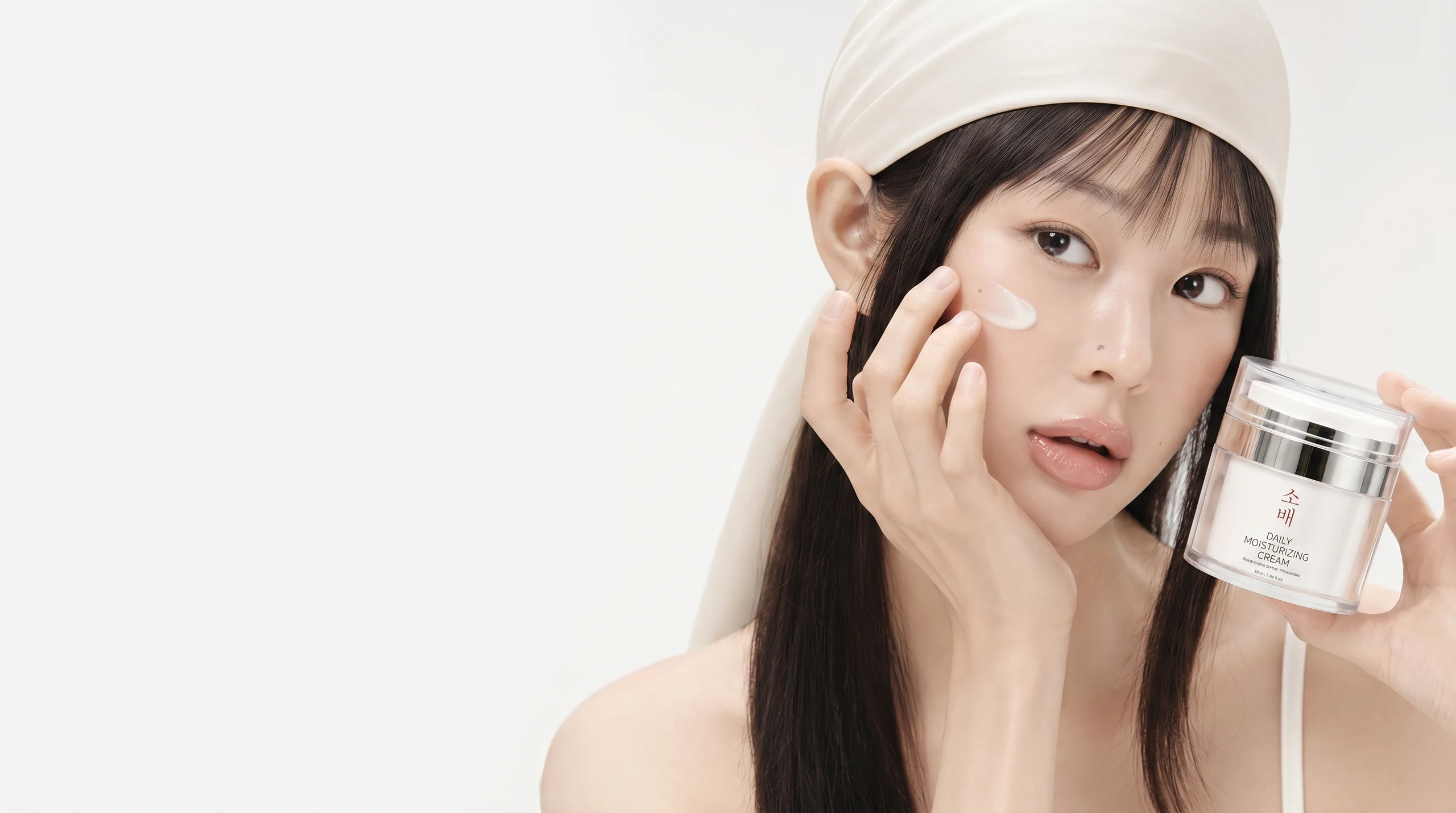 SOBAE Daily Moisturizing Cream held by a model